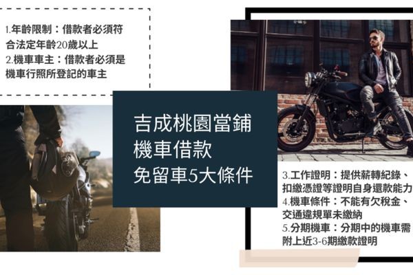 【桃園機車借款推薦】吉成當鋪合法經營，免留車也能輕鬆借到錢！