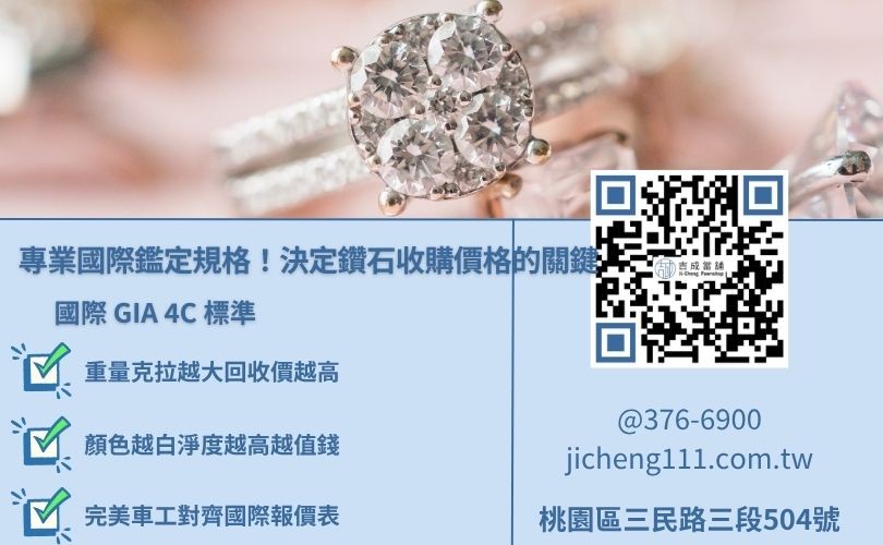 影響鑽石收購價格的GIA 4C標準圖解,說明克拉、成色、淨度與車工 鑽石收購價格如何評估?國際4C標準與證書重要性