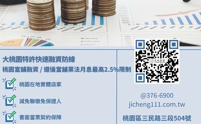 桃園當鋪快速借錢條件門檻與五大精簡化對保放款程序規章看板，吉成當舖提供手續極簡、免除銀行死板收入流水審查之安全小額週轉與大額變現渠道。